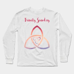 Trinity Sunday Red Symbol Long Sleeve T-Shirt